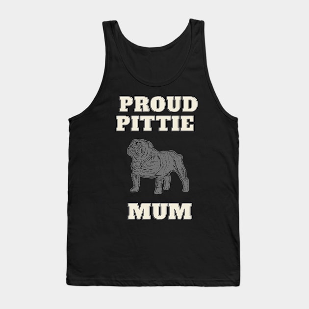 Proud Pittie Mum Tank Top by Puckihs Design